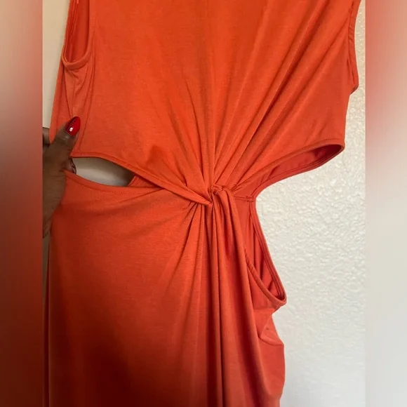 Prinbara Women’s side cut out maxi dress in Orange size Large - Picture 11 of 11